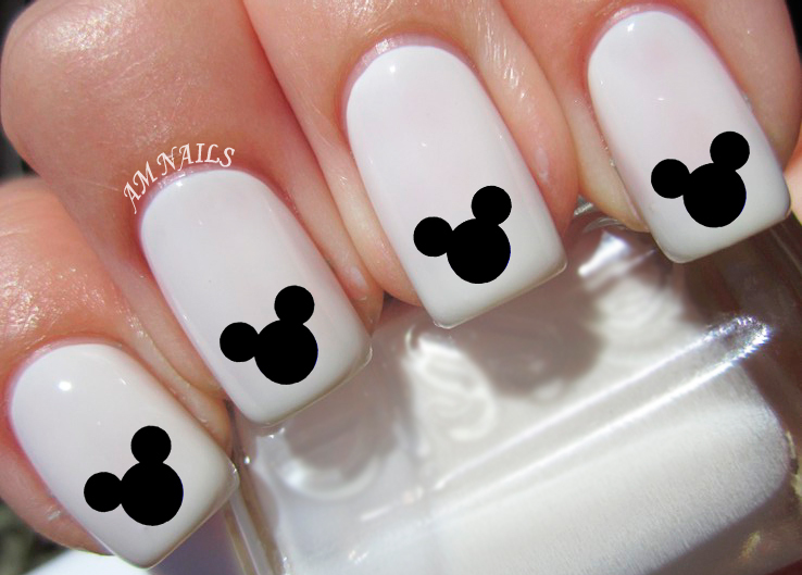 Mickey Mouse Ears Nail Art Stickers Transfers Decals Set of 36 – A1213