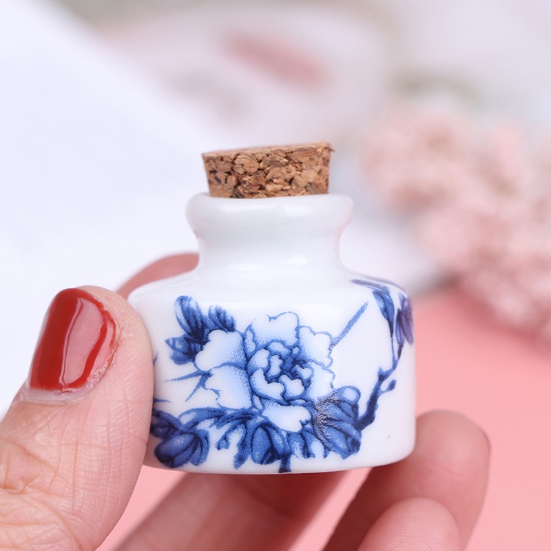 Ceramic Glass Dappen Dish Bottle Liquid Glitter Bowl Cup With Wood Lid NTmd.N8
