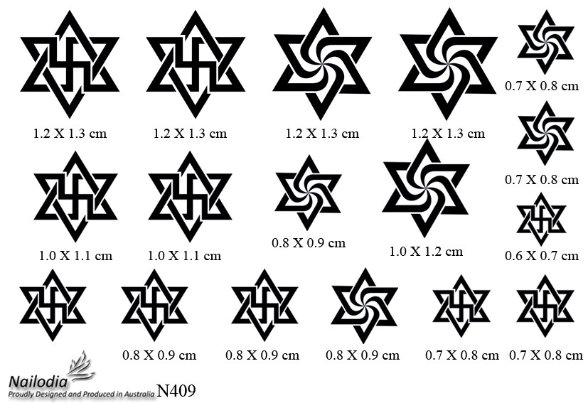 Raelian Movement Symbol Nail Art Decal Sticker Water Transfer Slider – UFO Theme