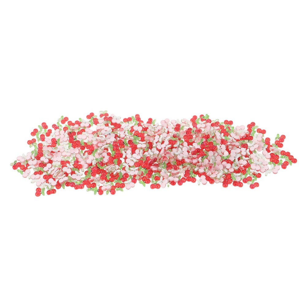 400 Pcs Kawaii Fruit Nail Charms Red Mini Cherry Cherries Nails Decoration