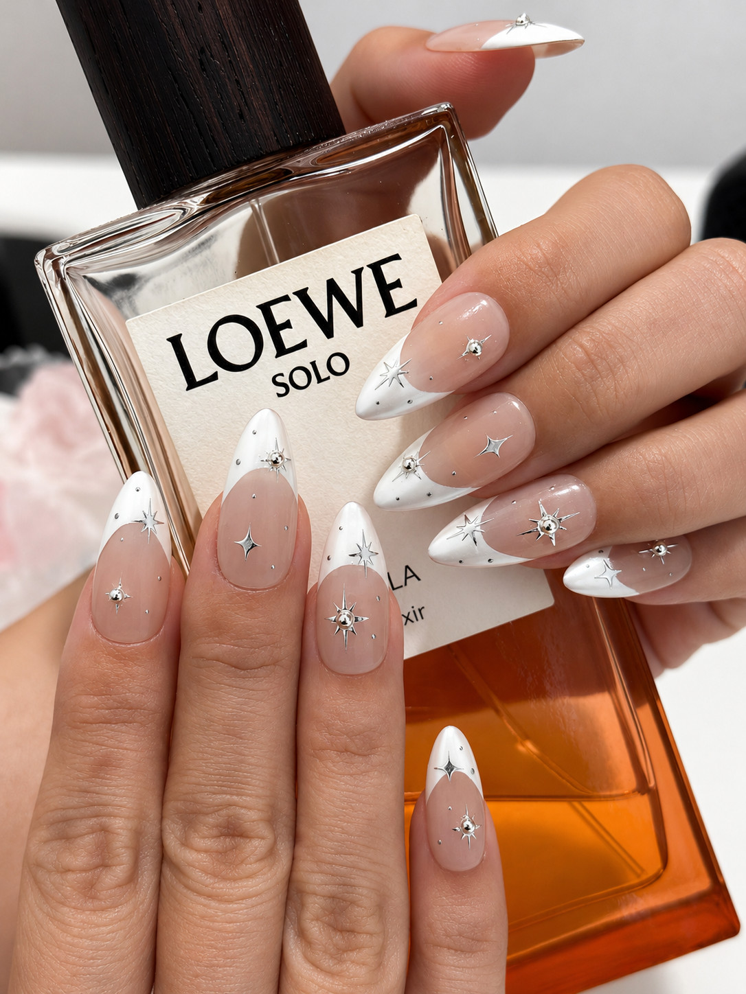 🌙 Luna Nails【Opal Star】Press-On Nails | Handmade Reusable 10-Piece Set