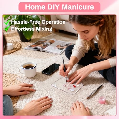 Acrylic Nail Art Palette – Transparent Gel Polish – 1 Count (Pack of 1)