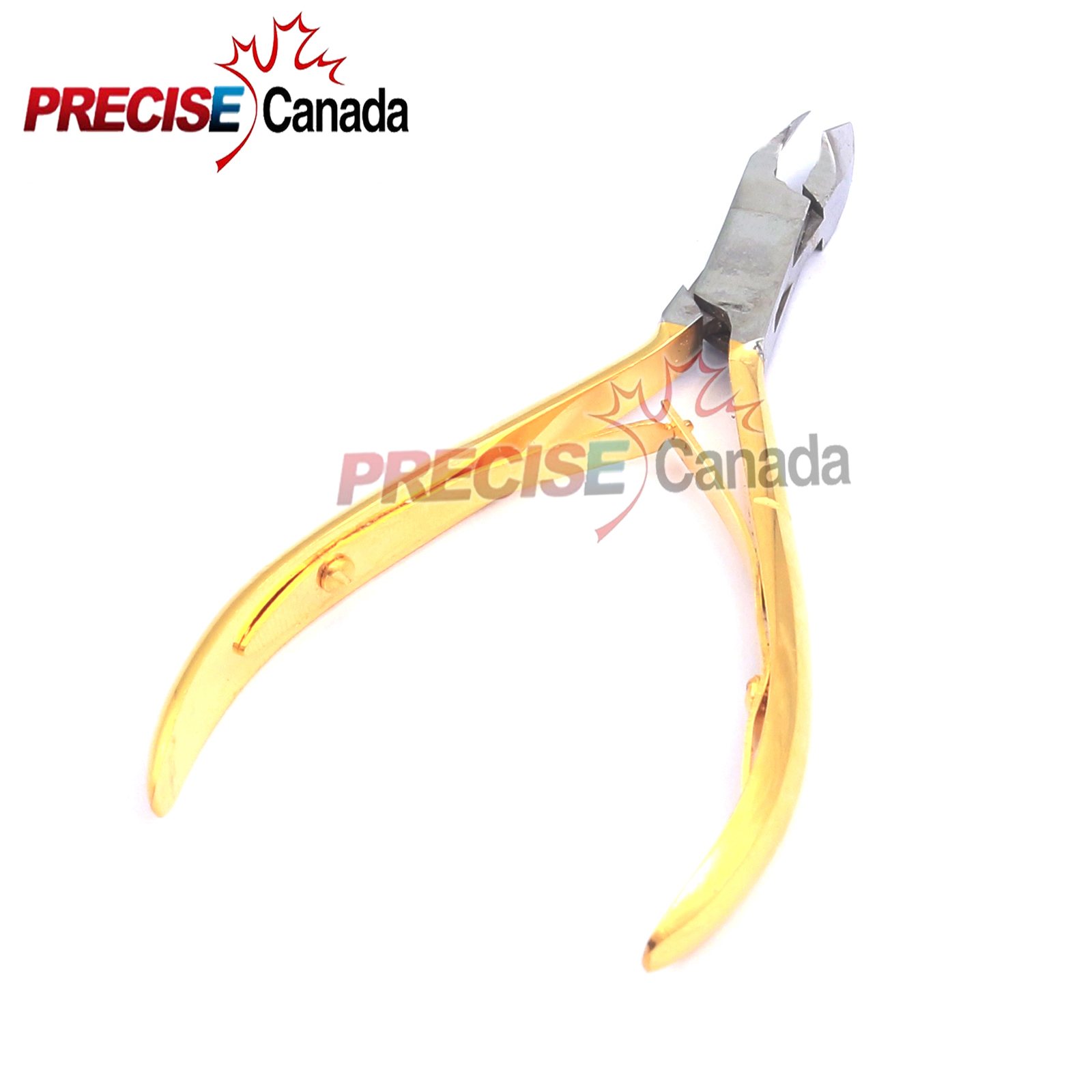Nail Art Nipper Gold Plated Cuticle Clipper Manicure Plier Cutter Self Open
