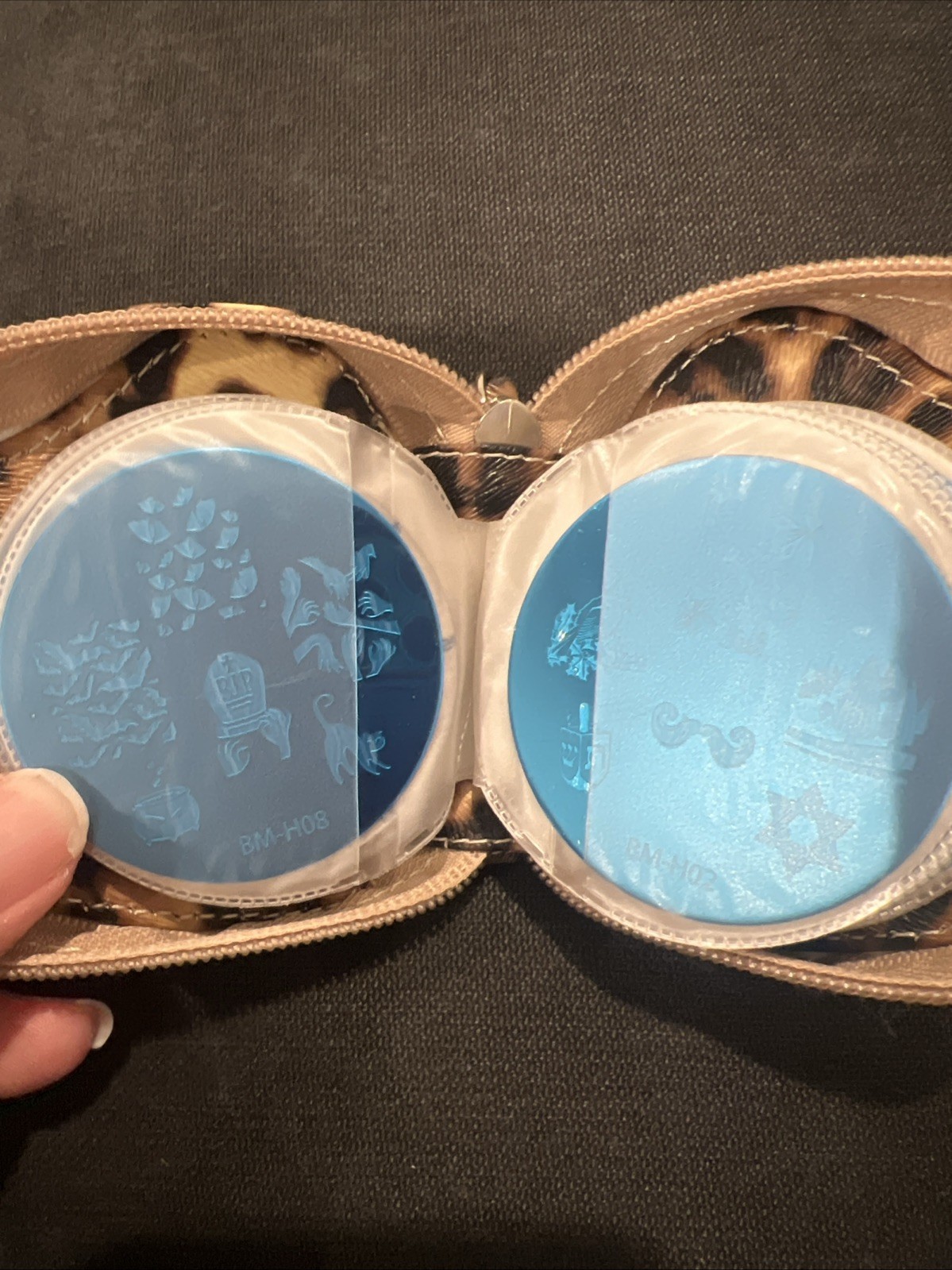 Bundle Monster Maniology Nail Stamp Round Plates In Storage Holder Lot 26