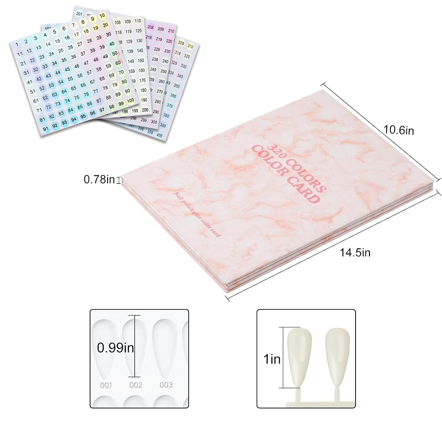 Nail Art Display Book with False Tips