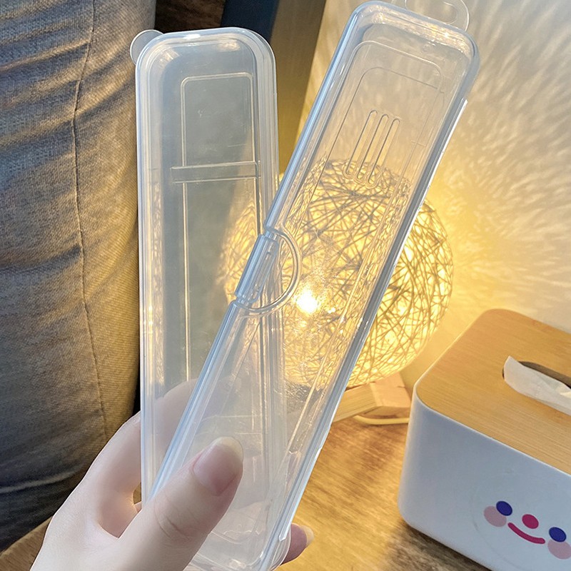 1Pc Rectangle Plastic Transparent Storage Box Nail Rhinestone Brush Case