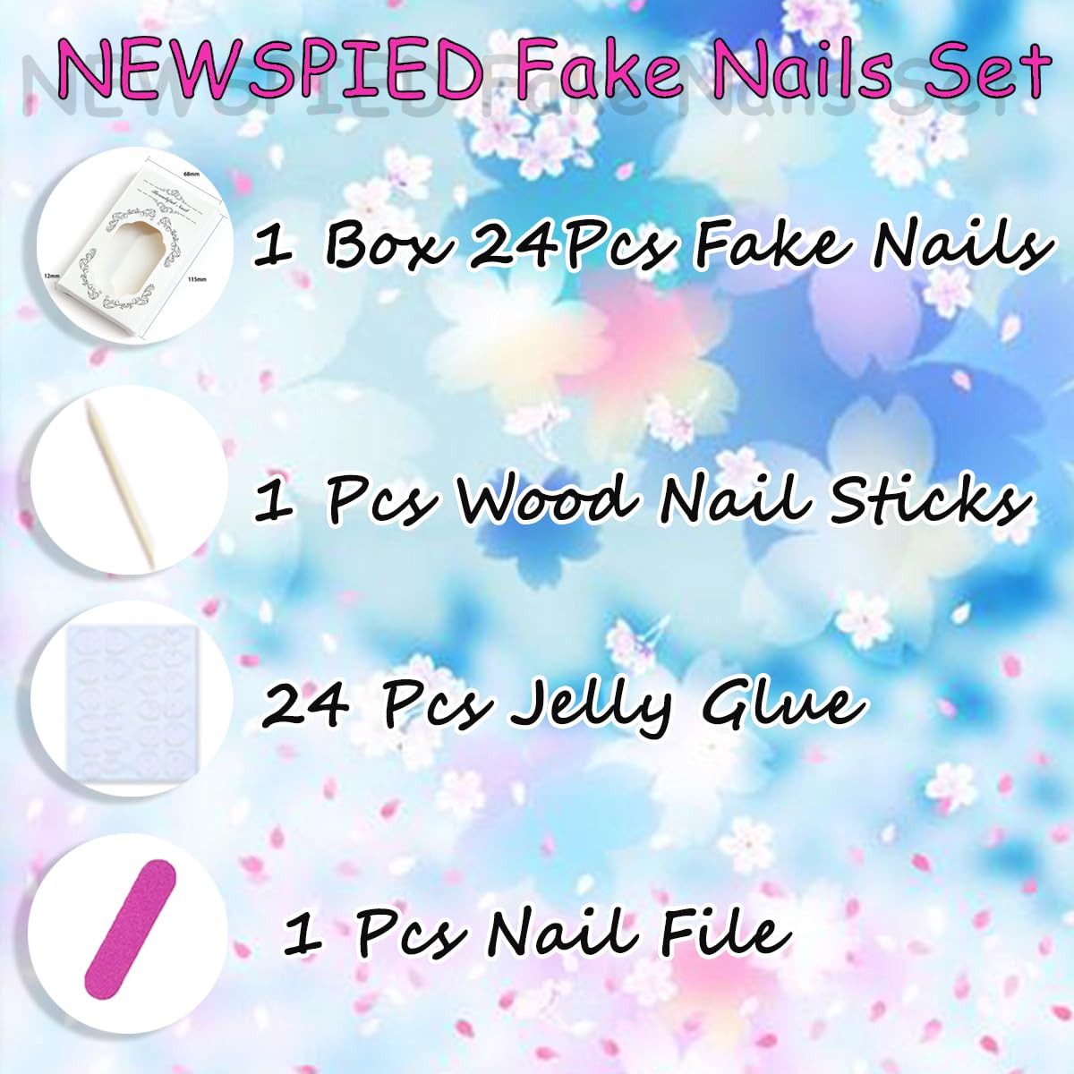 30Pcs Handmade Press on Nails Short Almond Shape Glue on Nails 3D Flower Pearl F