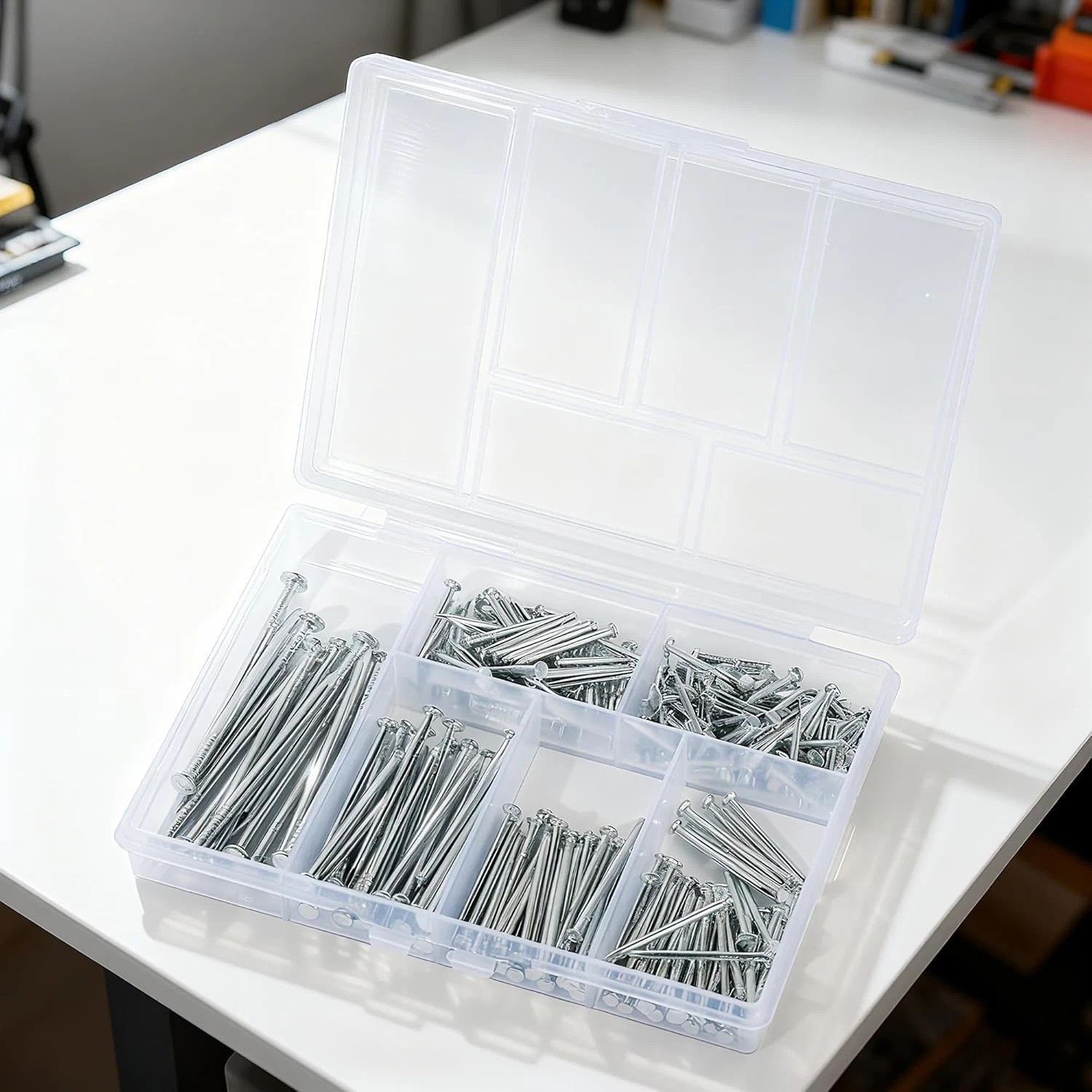 280 Pcs Nail Assortment Kit, 6 Sizes Finishing Nails for Hanging Pictures, Ma…