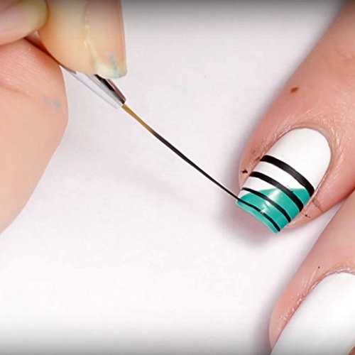 Pro Nail Art Long Striping Brush Striper Pen Acrylic Handle Mani 22mm