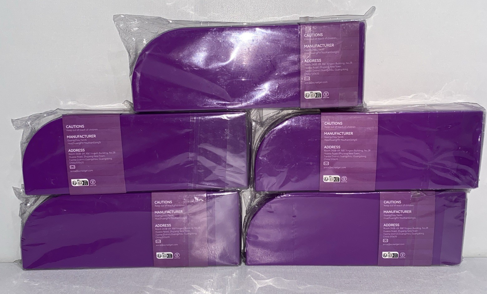 Lot Of 5-Boxes Gelike ECSoft Gel Nail Tips Extra Short Square /Damaged Packaging