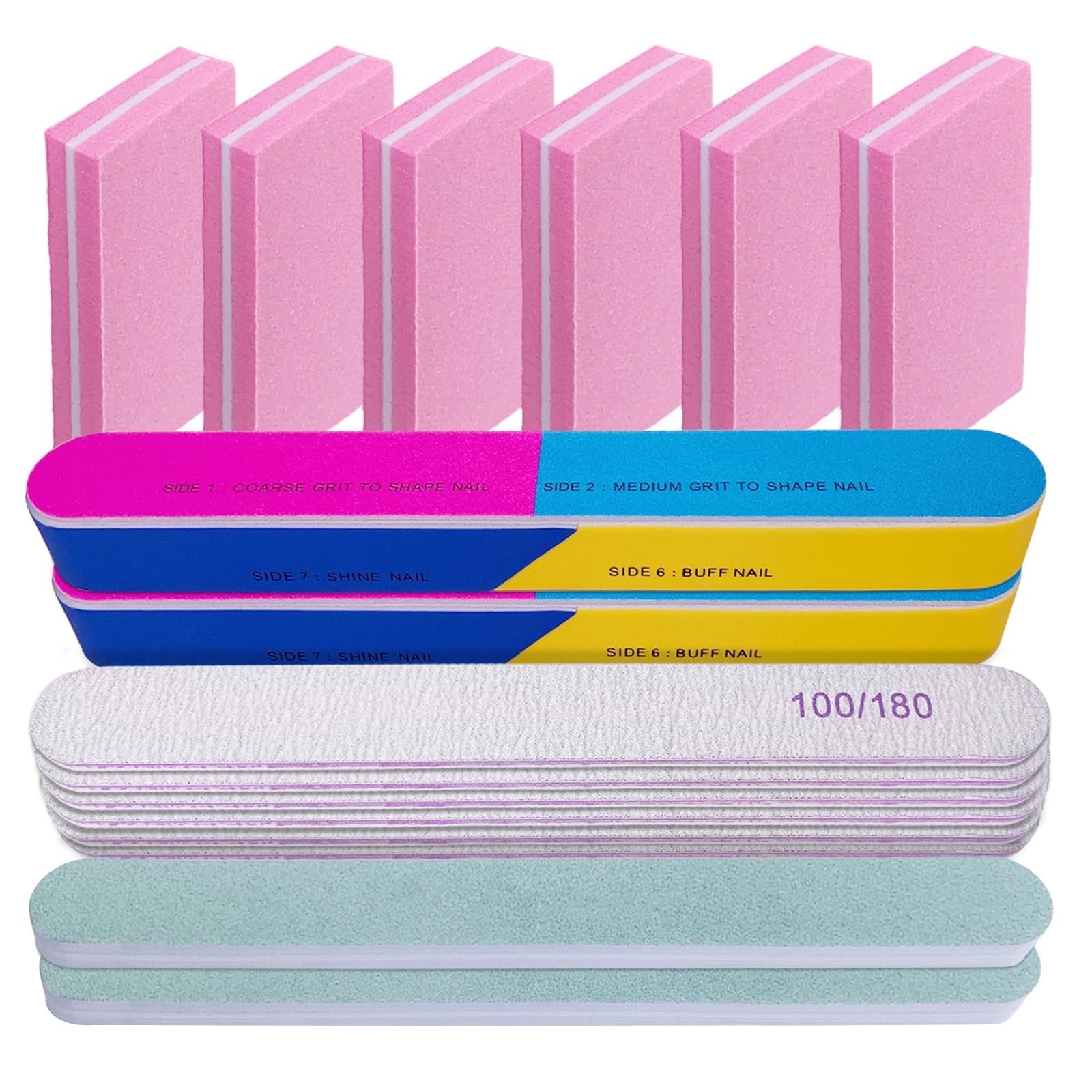 Nail File and Buffer Set (16 Pack), Nail File Kit Professional Nail Files & B…