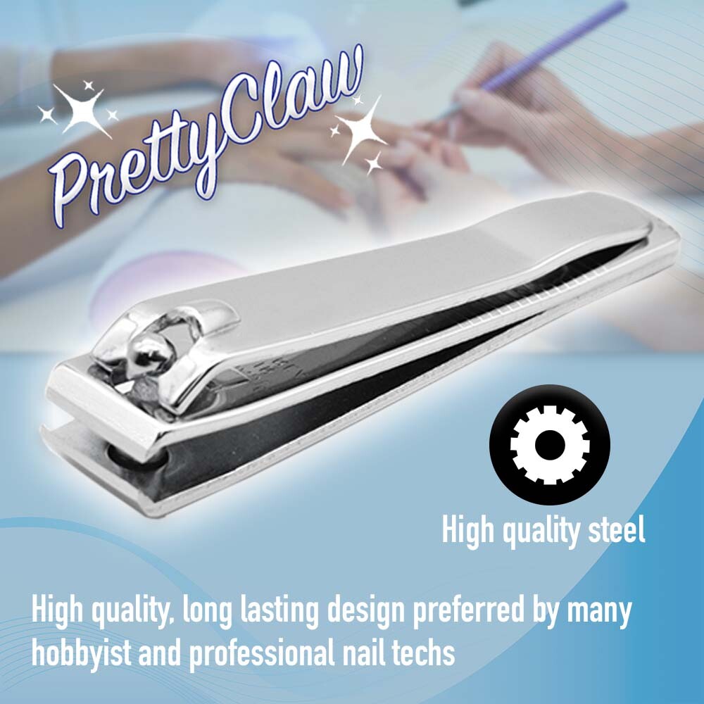 1pc Silver Nail Clipper Finger Toenail Cutter Nail Trimmer Straight Edge