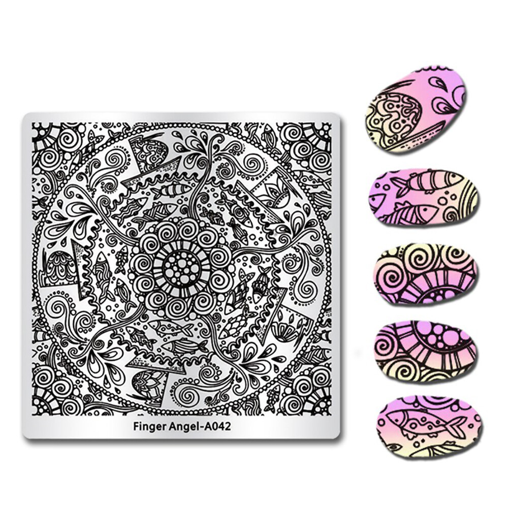 Stamping Nail Art Plate Custom New Fashion Design Template Finger Angel