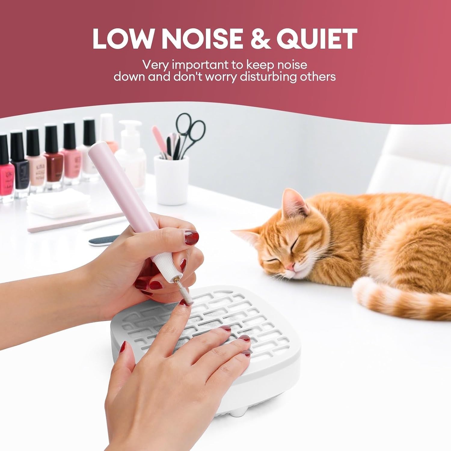 Efficient Nail Dust Collector – Corded Power, Gentle Noise, Easy Maintenance
