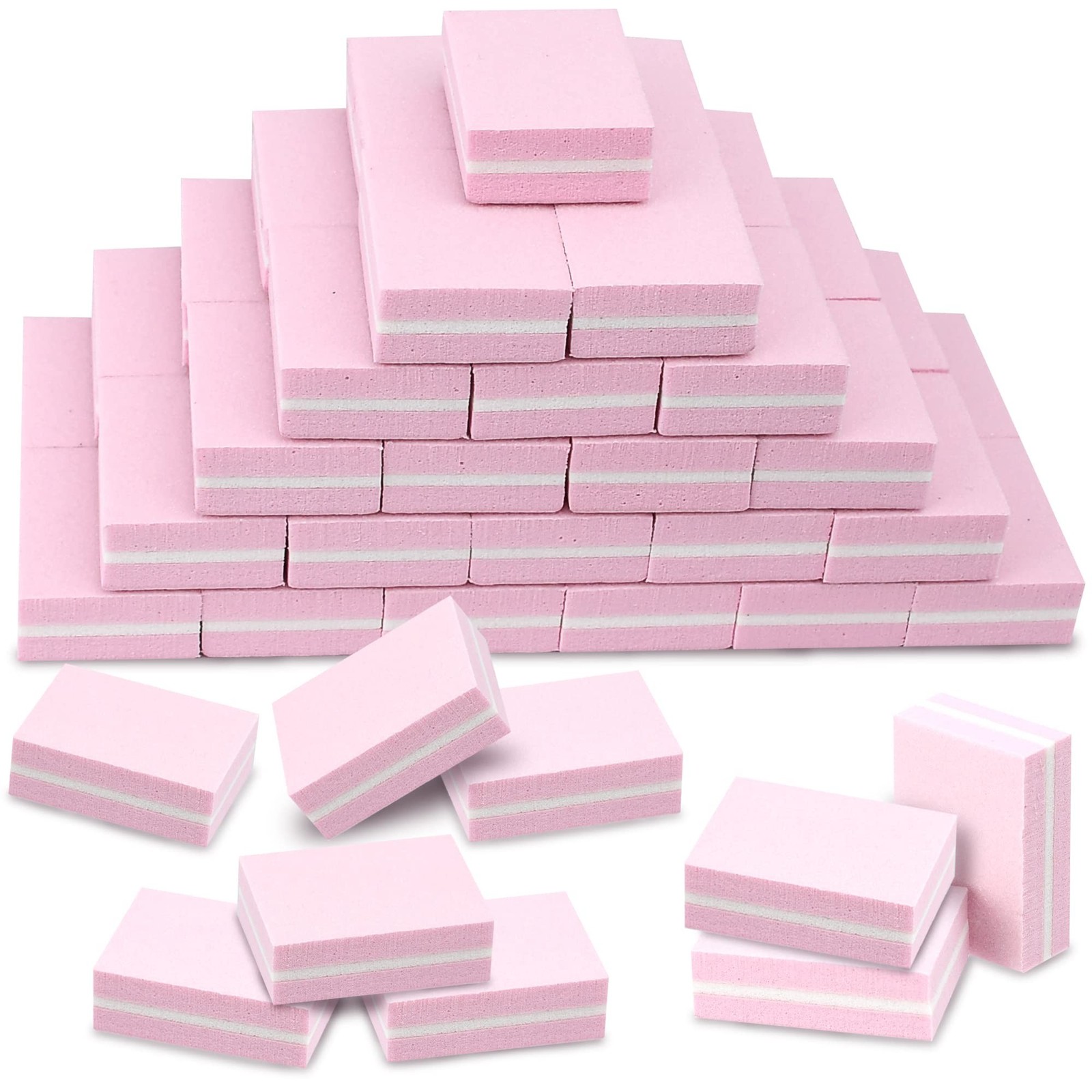 Mini Nail Buffer Blocks, 100/180 Grit Sponge Buffing Sanding Block File Manic…