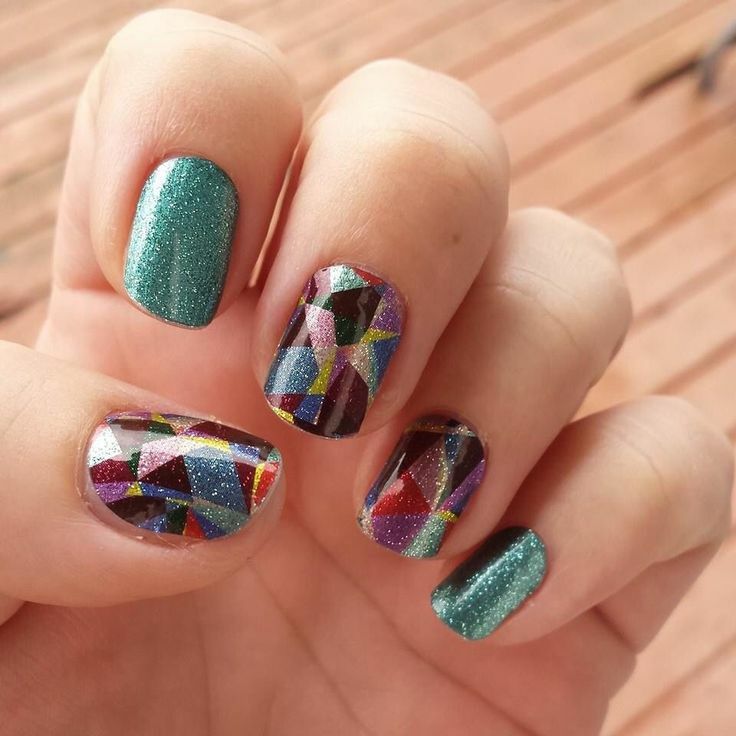 Jamberry Nail Wraps ~ HALF SHEET ~ JADED Teal Winter Sparkle