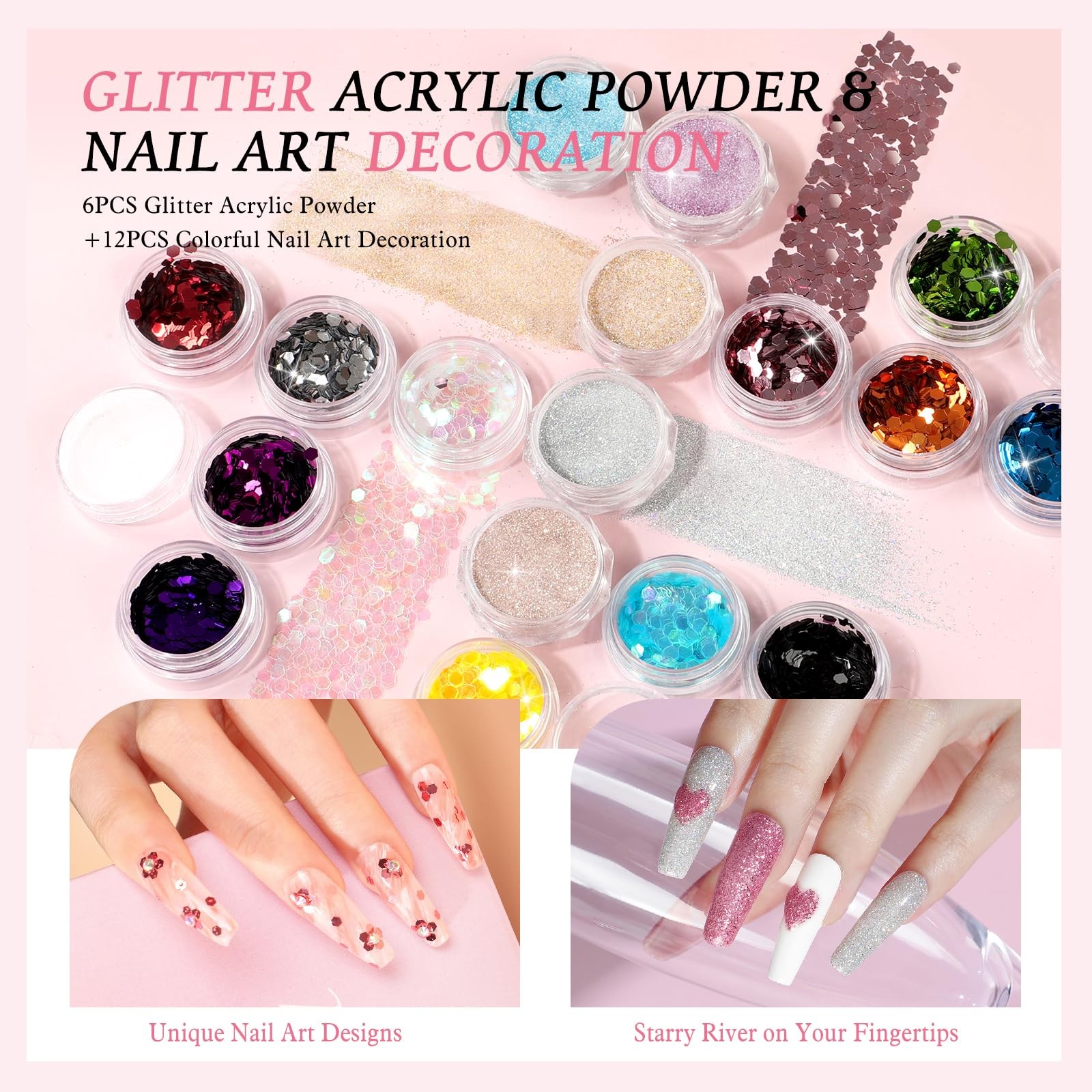 Peacecolor Acrylic Nail Kit for Beginners with Everything ,Professional Nail …