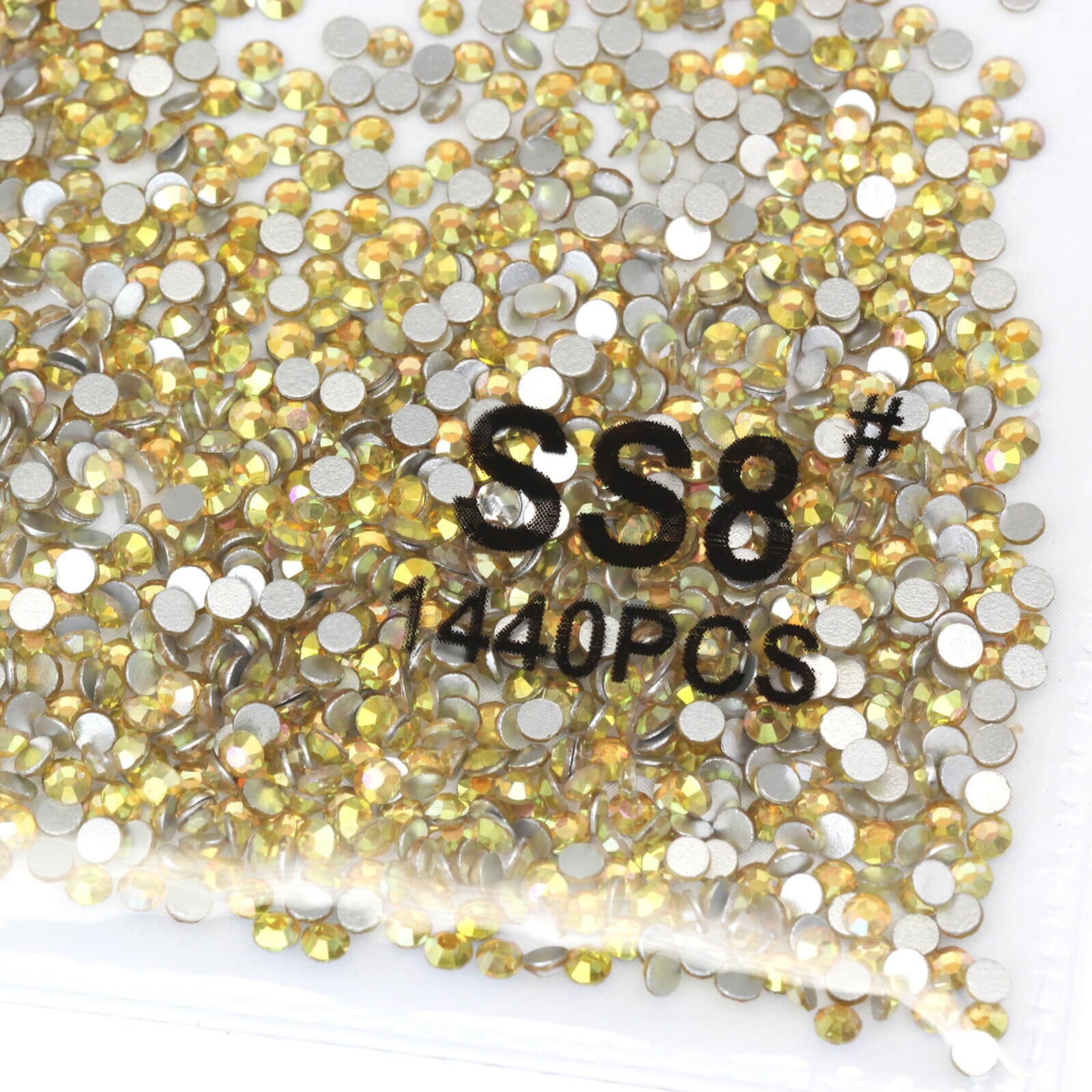 288 1440pcs Bright Gold Rhinestones Flatback Gems for Nails Clothes Craft Decor