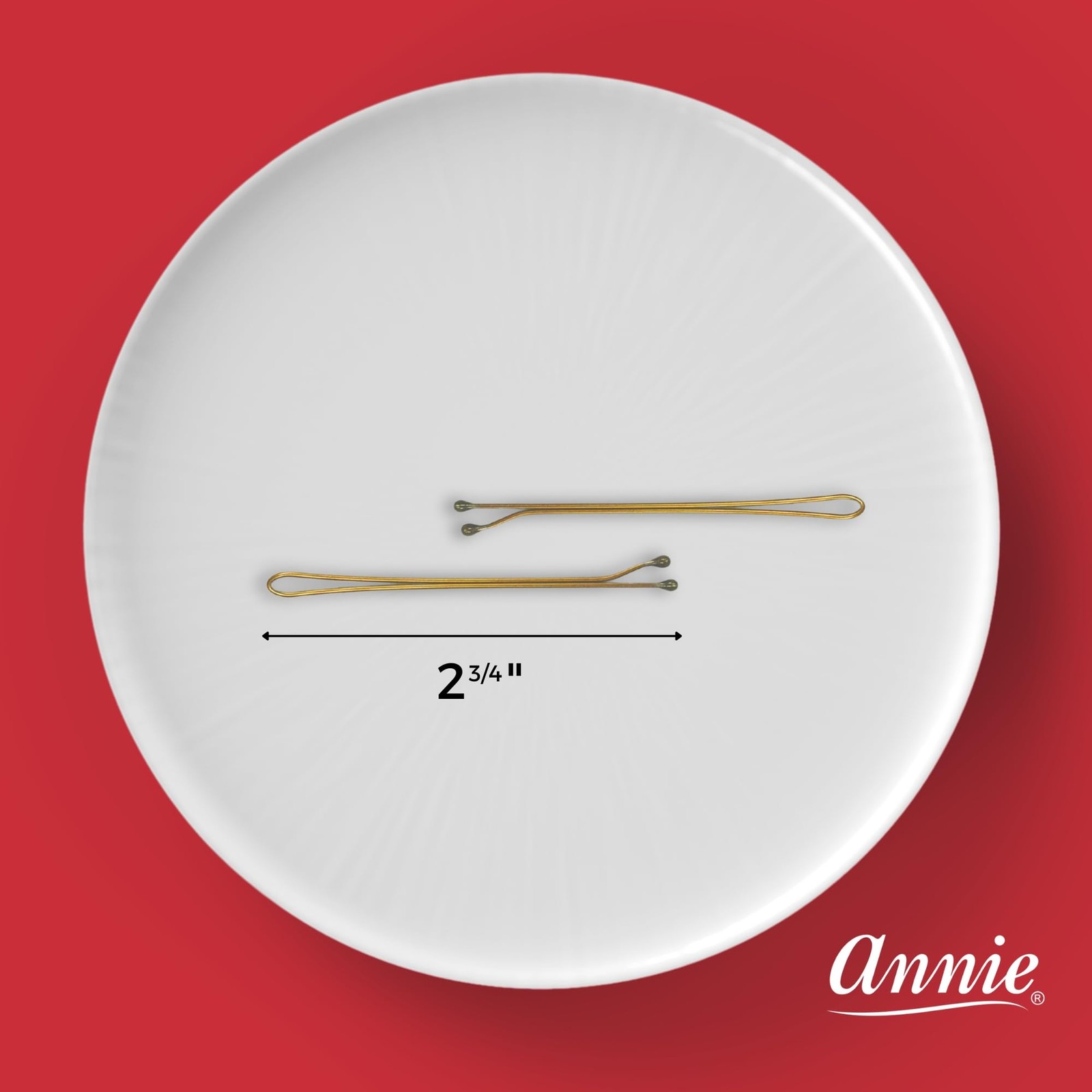 Annie 2 3/4″ Roller Pins Set: 40Pcs Metal Hair 1 Count (Pack of 1), Brown