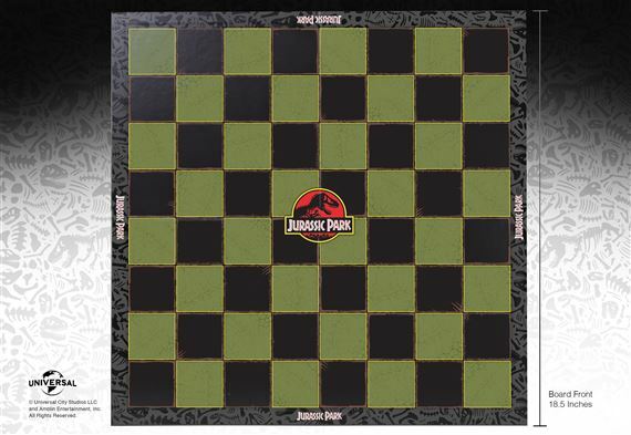 Jurassic Park Movie Dinosaur Chess Set Brand New T-rex Raptor Pterodactyl Compy