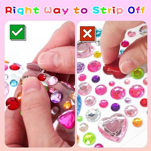 3000 PCS Stickers – Self Adhesive Scrapbook Supplies | Rhinestones for Gem