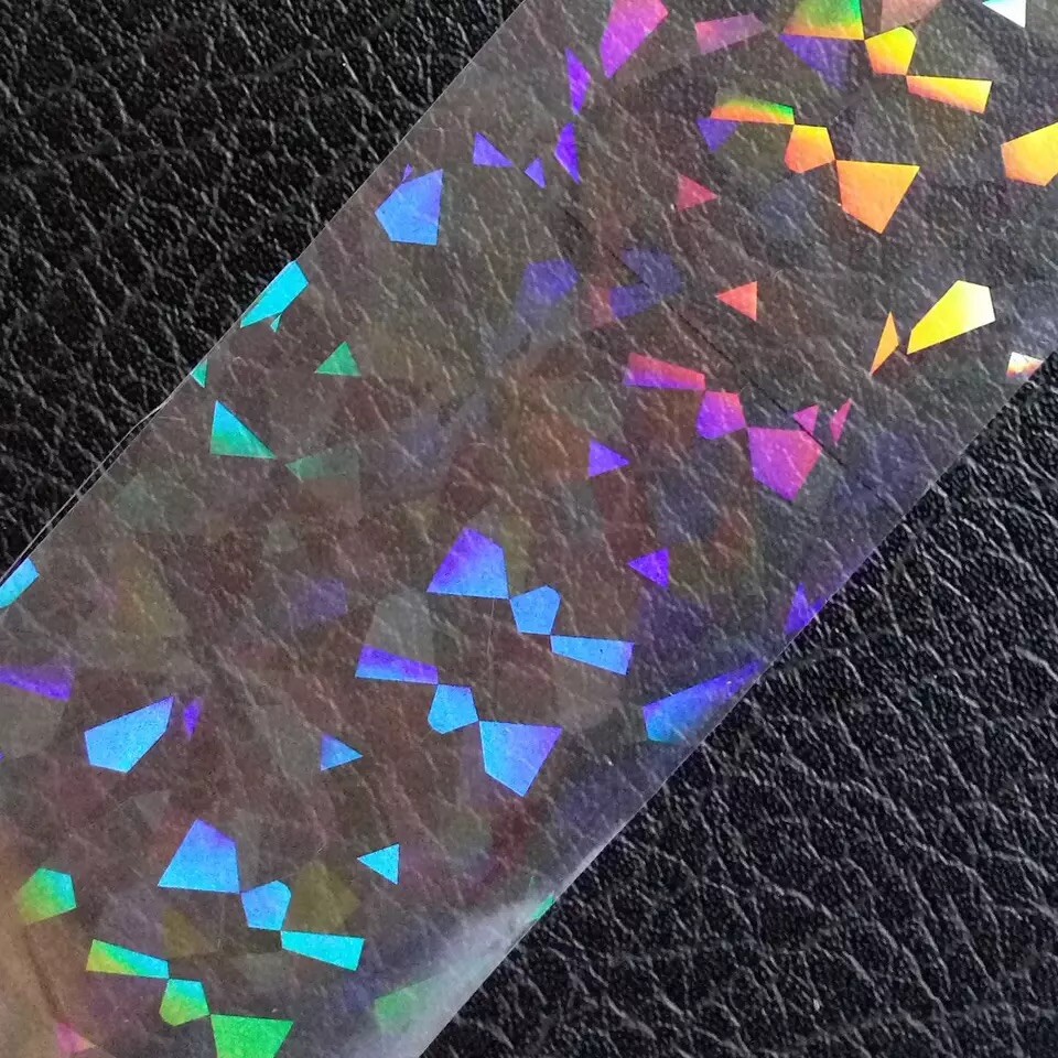 20x4cm Transfer Foil Holographic Clear Nail Art Glitter Stickers 3D Nails UK