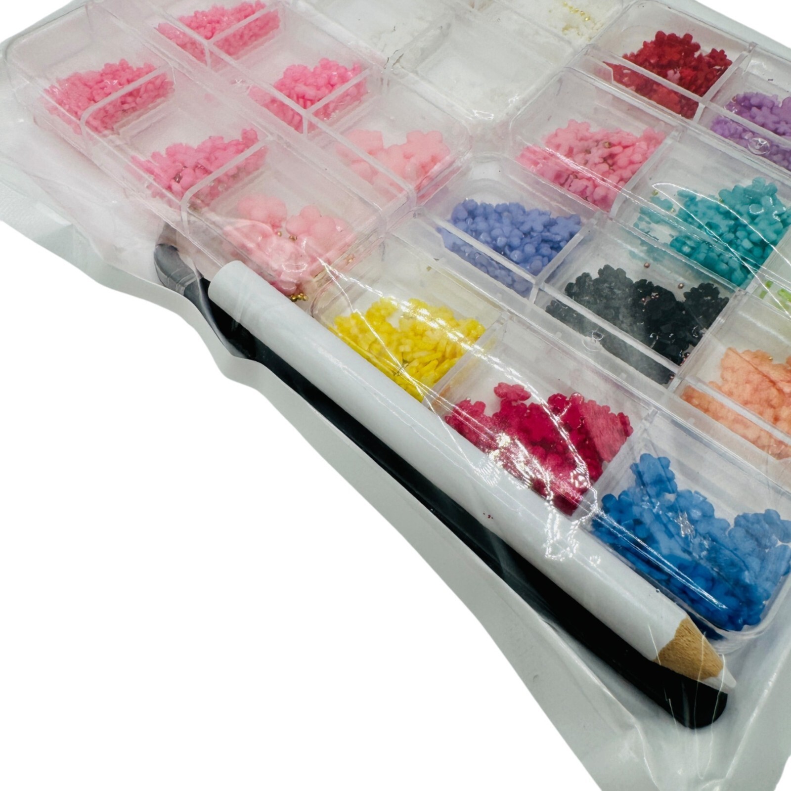 DIY Nail Art Decoration Kit, Includes various colors and tools for precise appl
