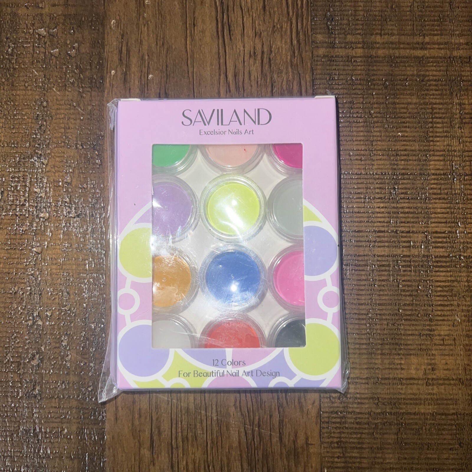 SAVILAND Excelsior Nail Art 12 Colors for Beautiful Nail Art Design New SEALED!