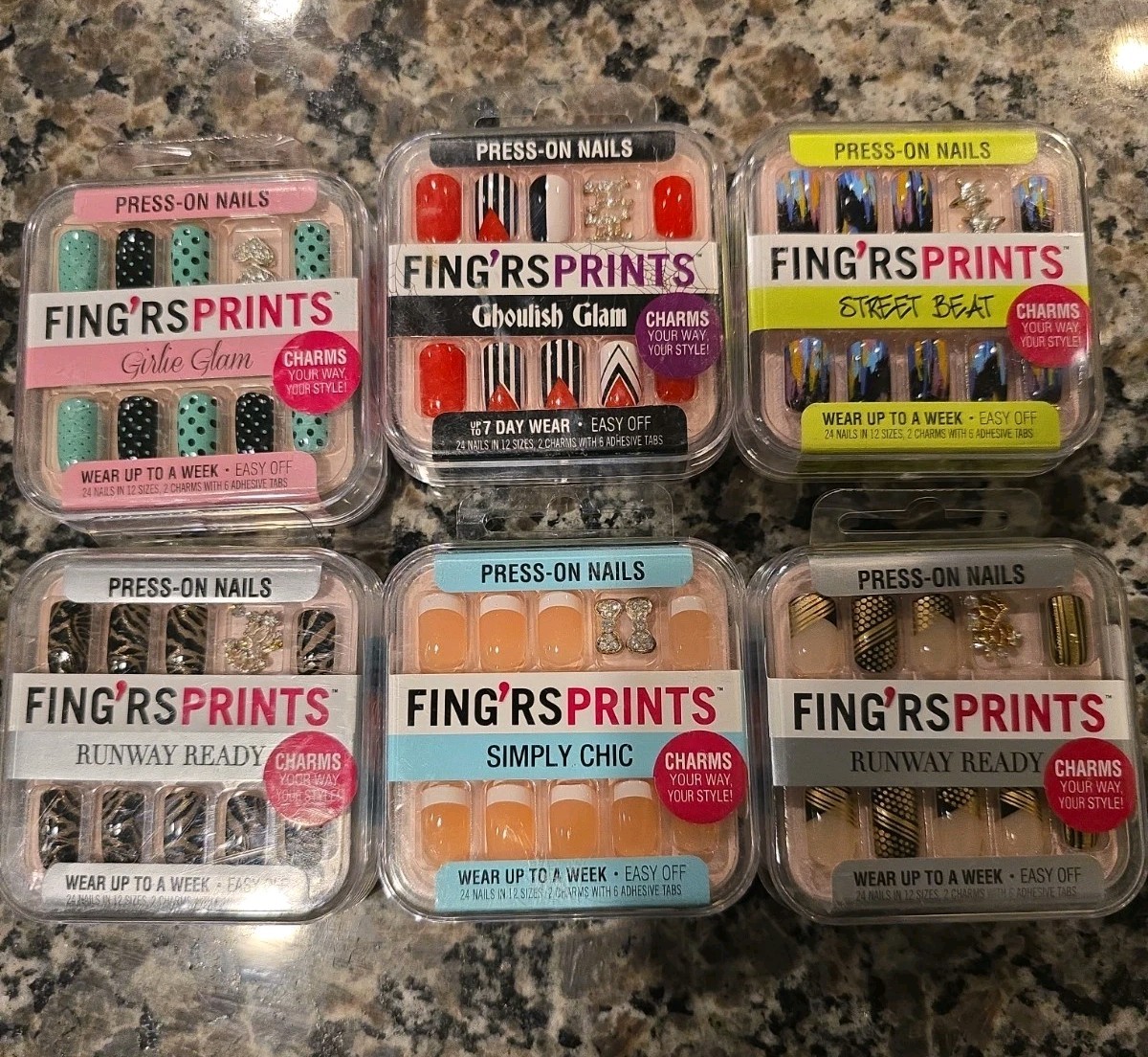 50 Nails Packs Lot – Multiple Colors and Designs