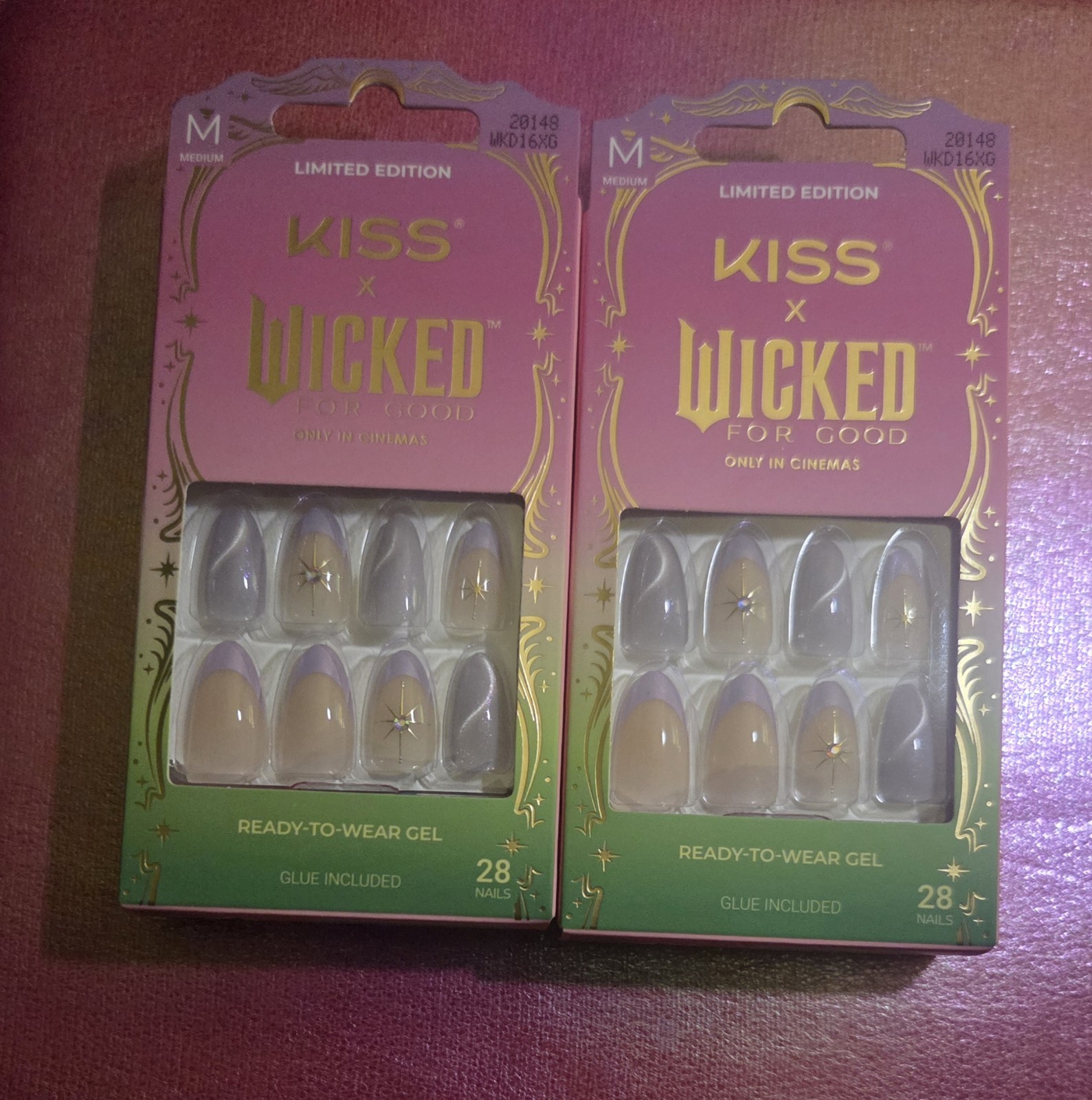Lot of (2) Kiss Wicked For Good Nail Sets * Limited edition *