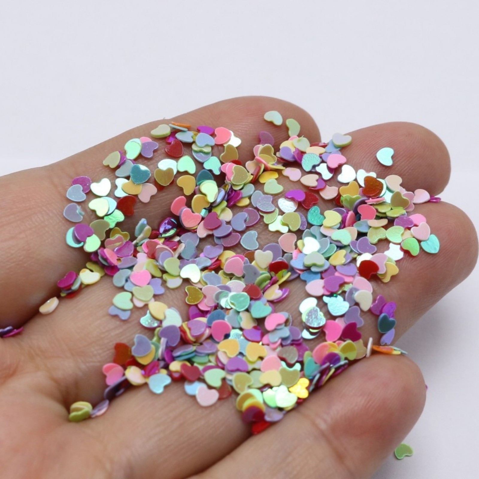 50 Gram Mixed Color Heart Sequins Sequins Loose Tiny 3mm Nail Art Tips Crafts