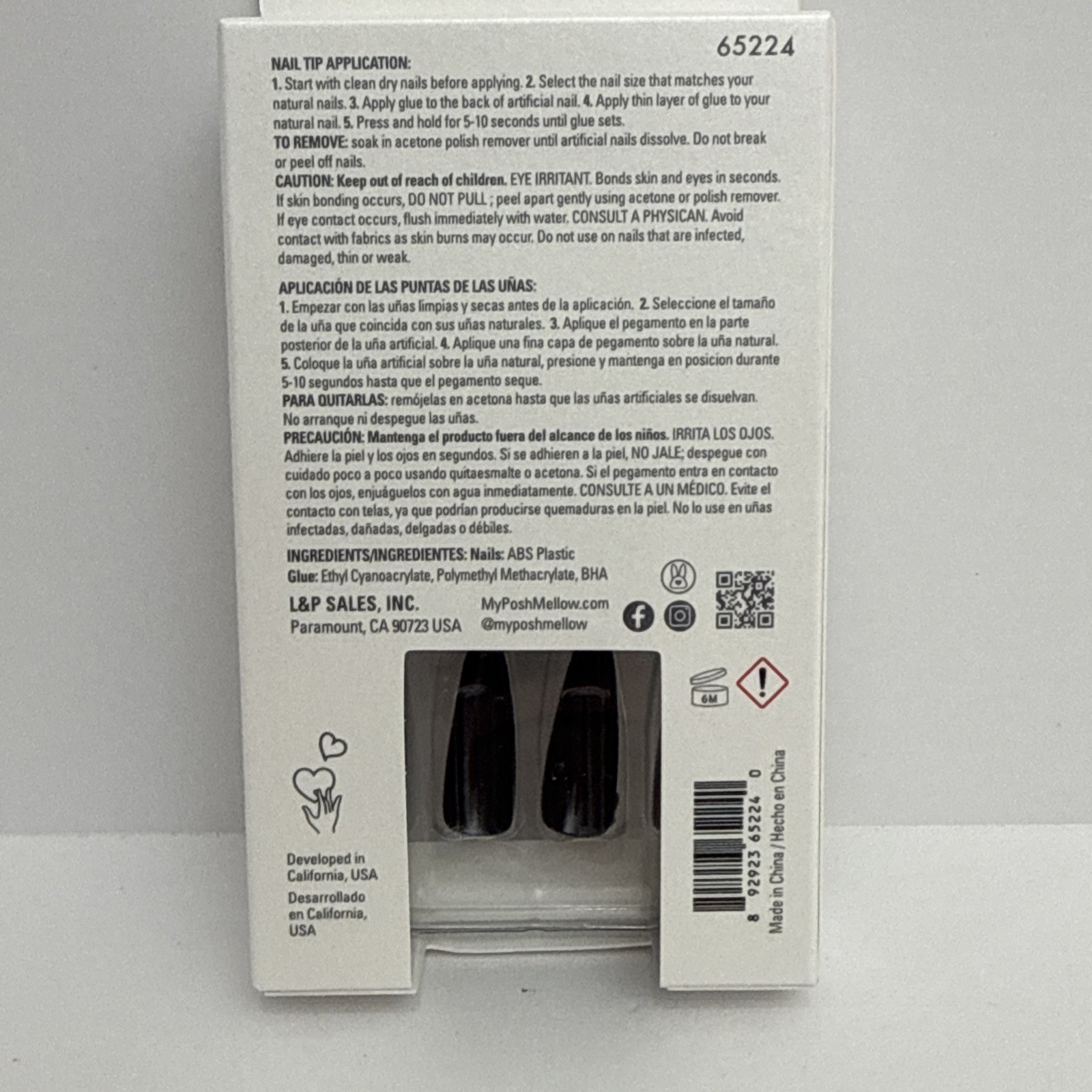 Poshmellow Maison Deluxe 24 Nails Glue Included – Totally Vogue #65224
