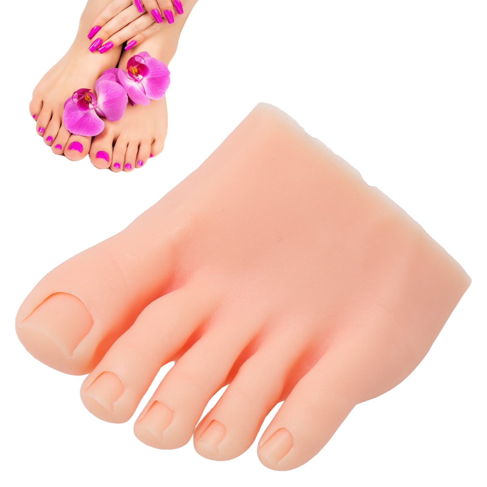 Nails Art Training Display Fake Half Foot Model Light Skin Color Tattoo Practice