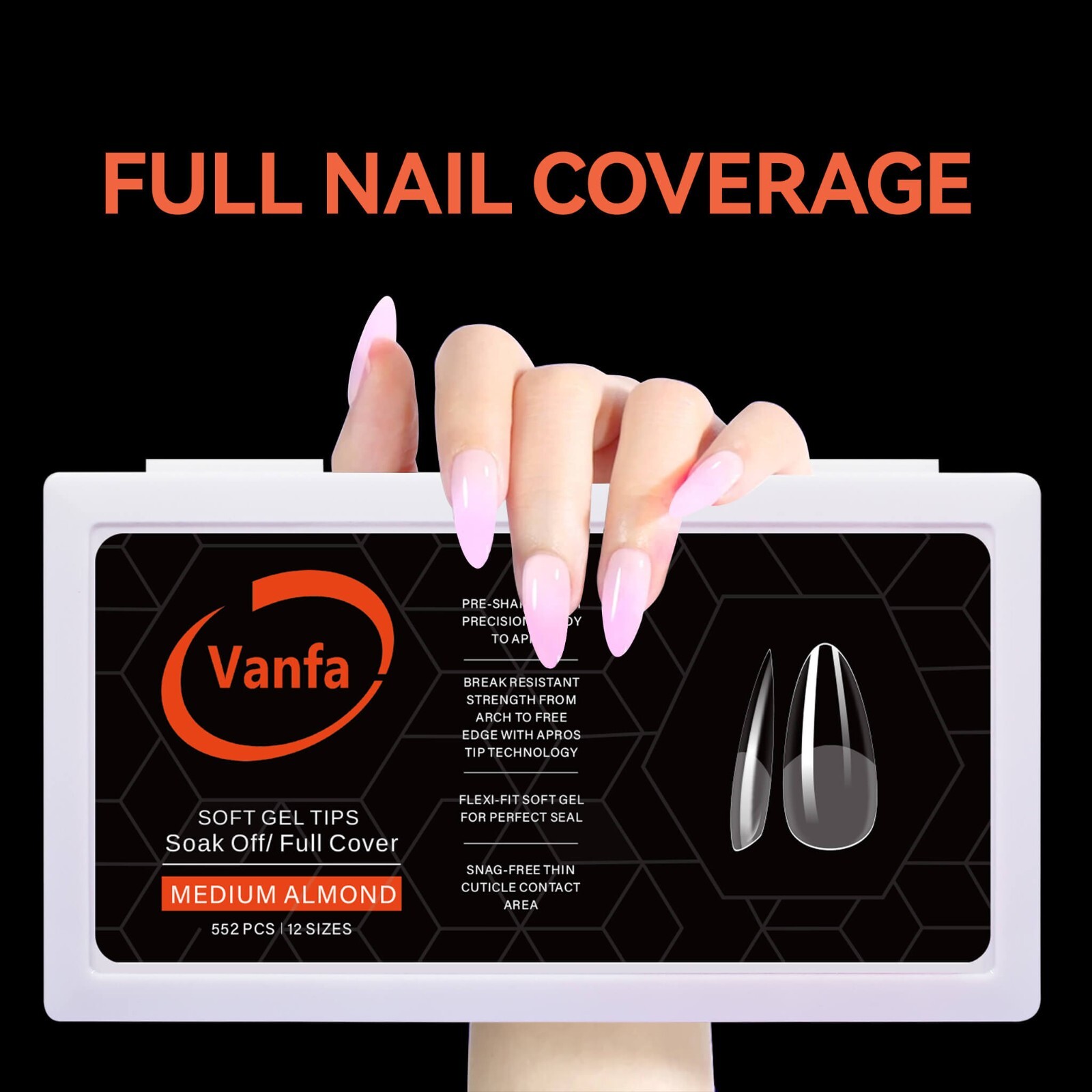 Vanfa Soft Gel Tip for Nail Extensions *Pick Your Styles*