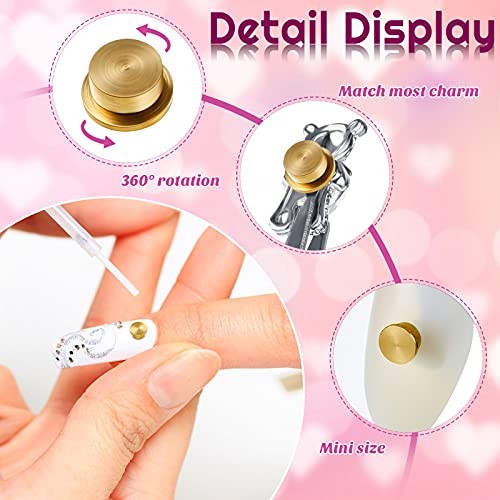 30 Pieces Spinning Nail Charms Nail Art Rotating Charm Rotating Bearing Nail
