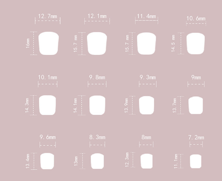 Maillard Color Ombré Glitter Press-On Nails with Cross Pattern, Short Square