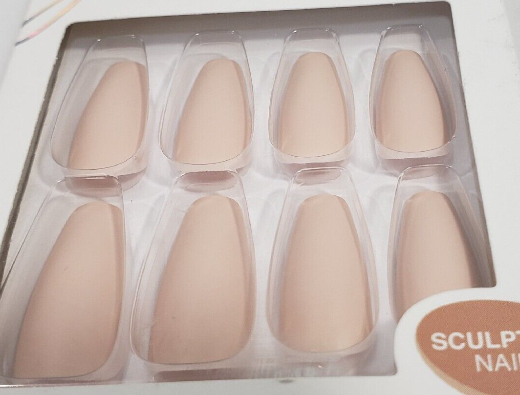 KISS Gel NAILS # 79955 GLUE ON LONG LENGTH 28 Sculpted SHAPE Nails KGFS01 NEW