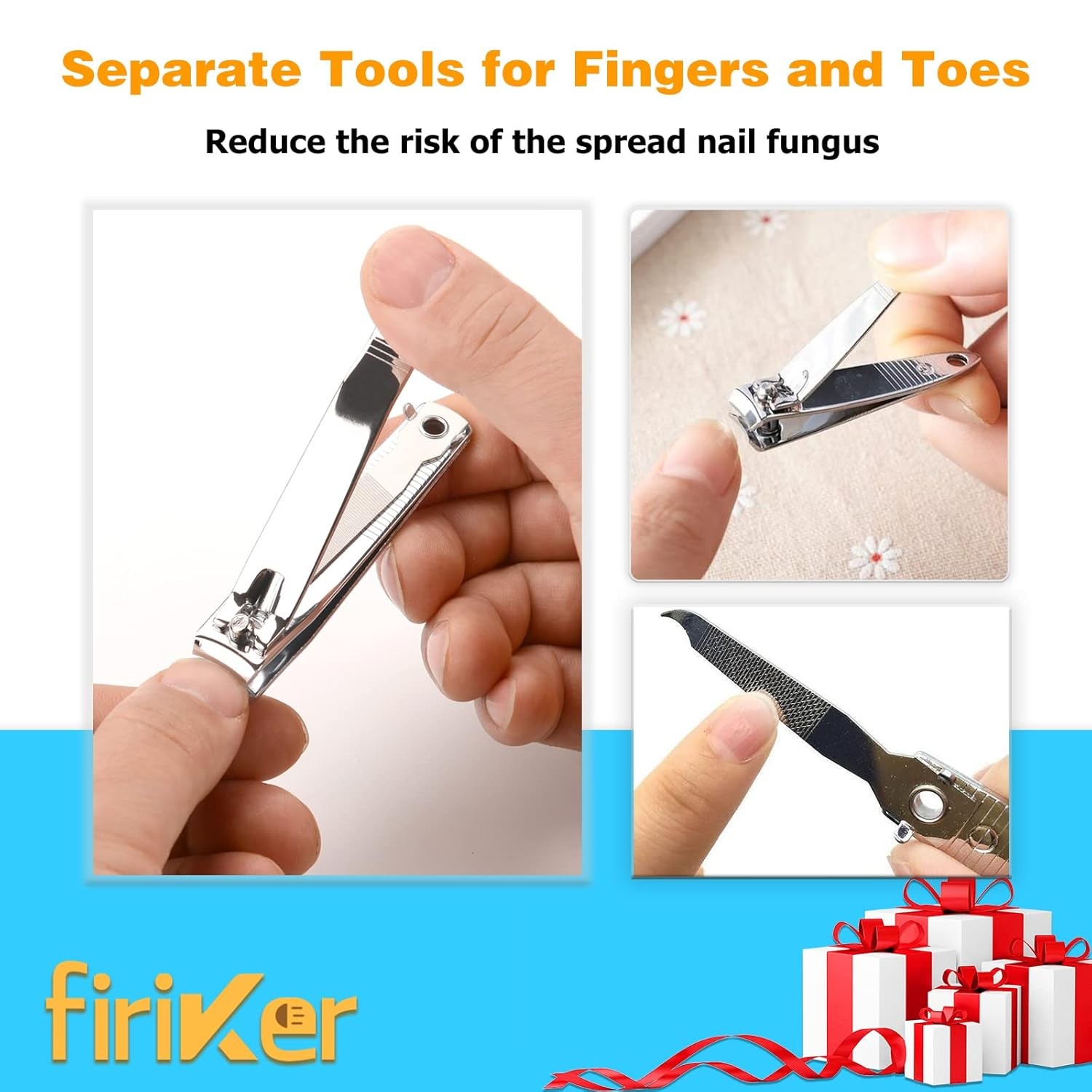 Nail Clipper Set,Premium Stainless Steel Fingernail and Toenail Clipper Cutters