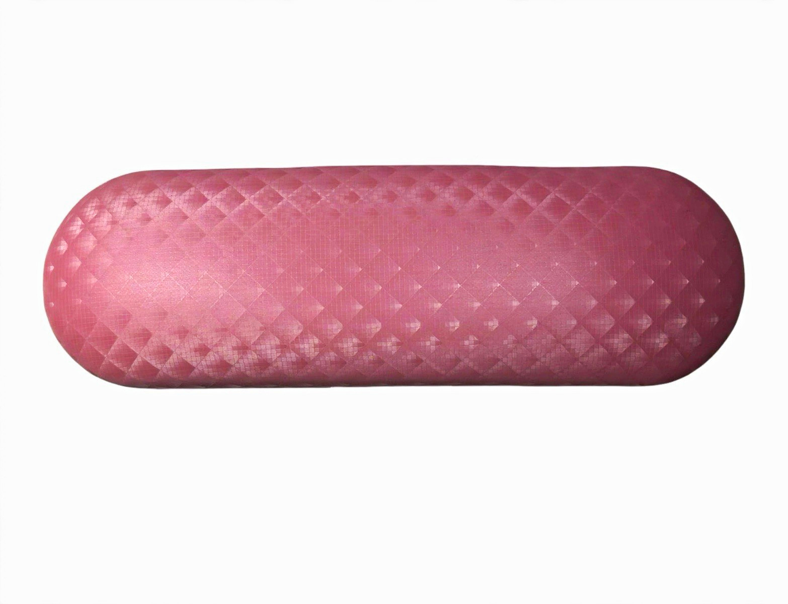 Pink Diamond-Textured Hard Case for Glasses, Metal Spring Hinge, Portable