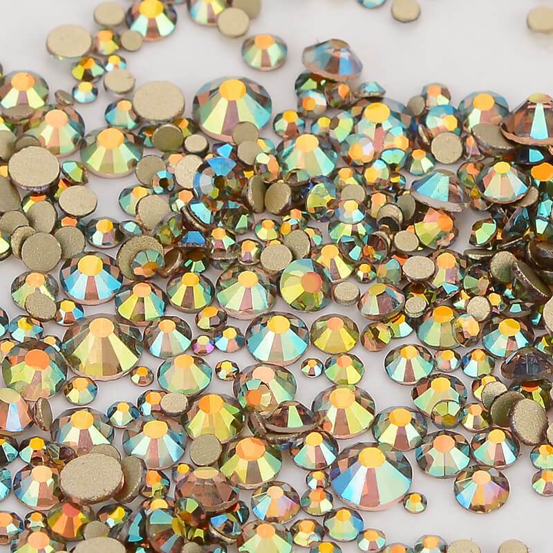 1440pcs Mix Size Ghost Light FlatBack Rhinestones For Nail Art Crystal SS3-SS20