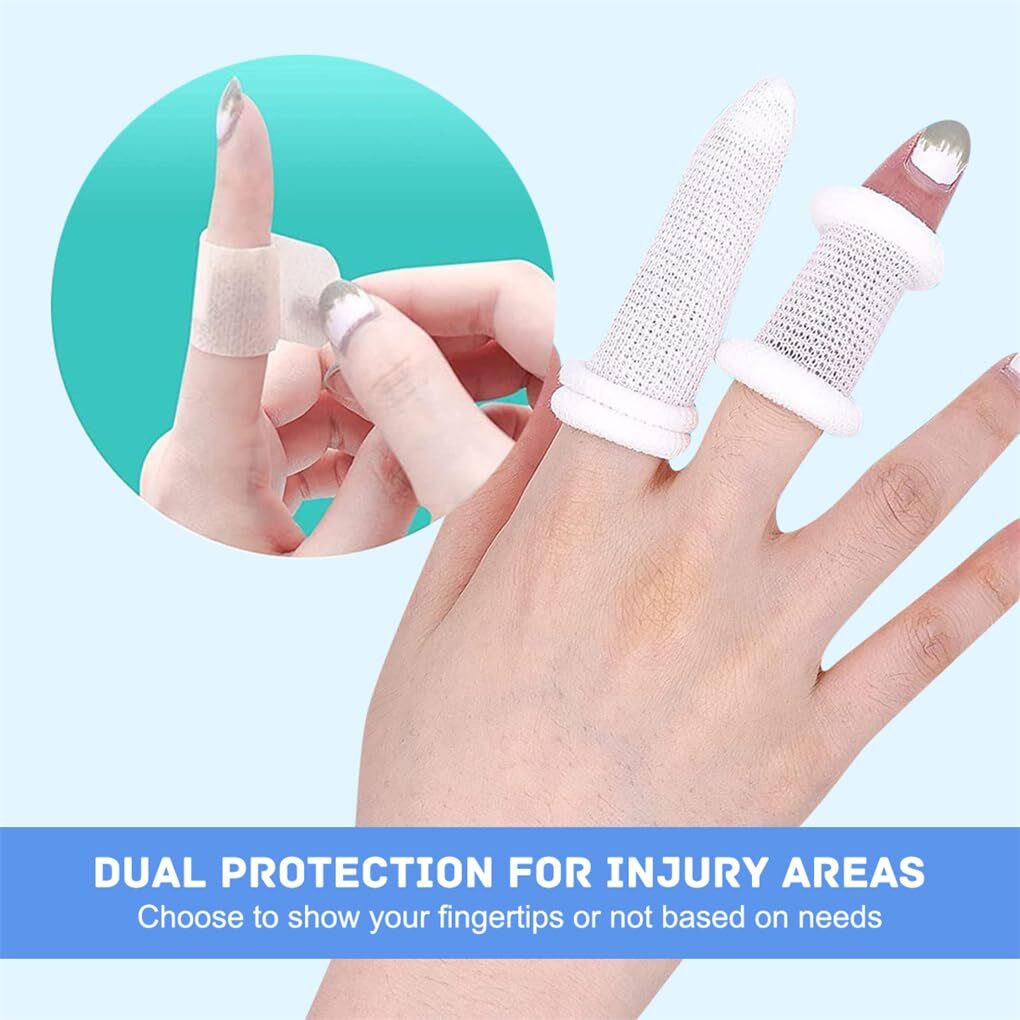 30 Pcs Bobs Thumb Bandage Finger Bandage Tubular Cotton Finger Cots for Kitchen