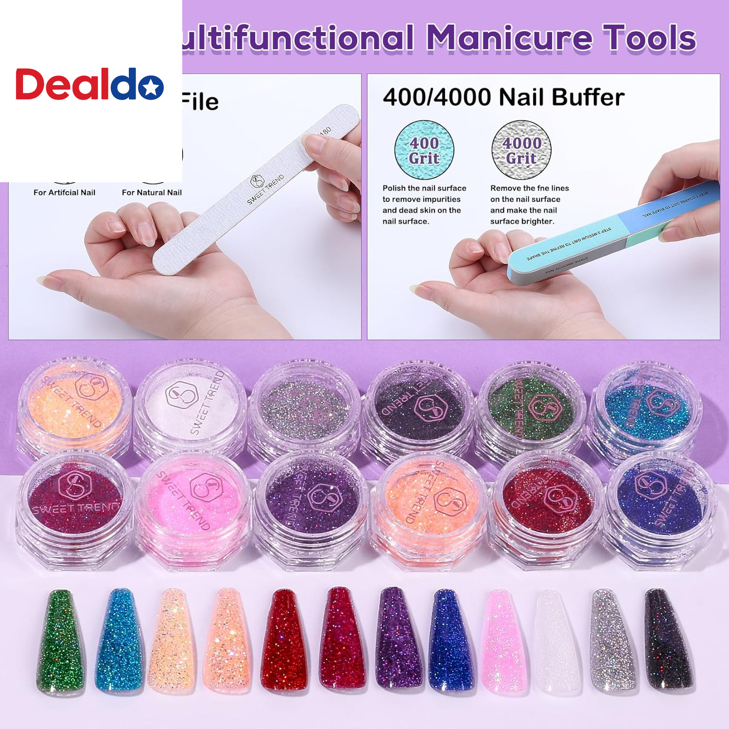 Beginners Nail Kit Acrylic Set: Professional Ultra-Fine Acrylic Powder Kit with