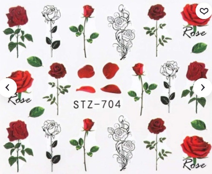Flower, Floral Nail Art Water Decals DIY Nail (Group 5)