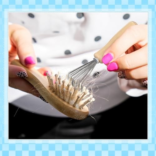 4 Pcs Hair Brush Cleaning Tool Set Mini Hair Cleaning Brush Tool Wooden Green