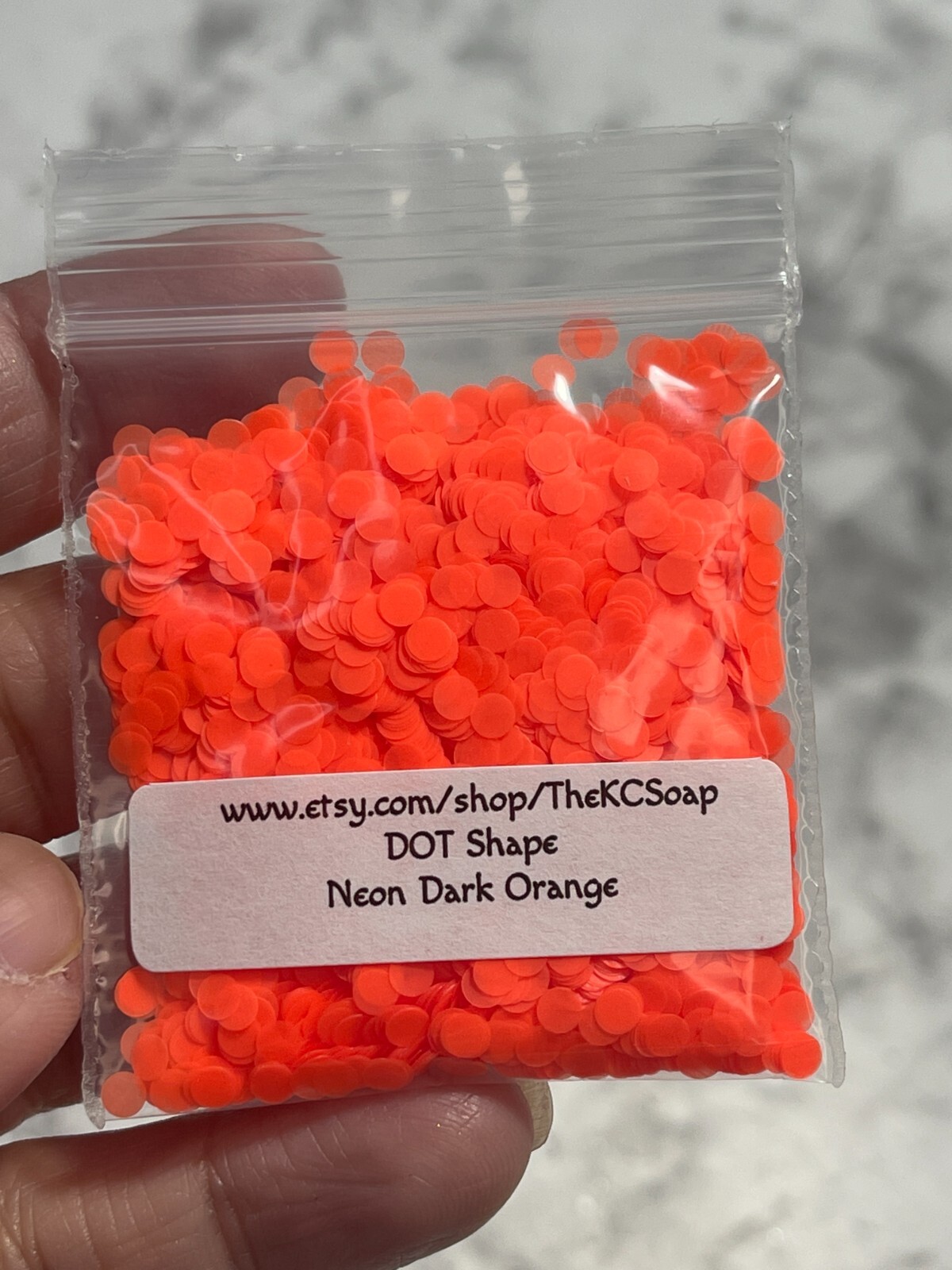 5G Neon Dark Orange3MM Dot Shape nail acrylic gel craft US Seller