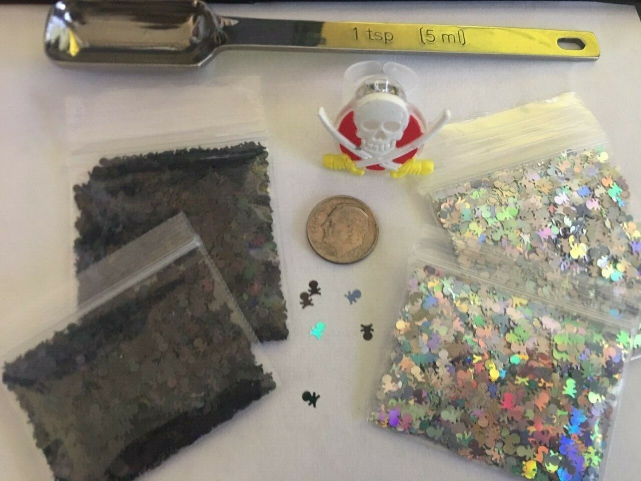 Halloween PIRATE sharp Glitter Solvent Resistant-Acrylic Nails Art-tsp-US seller