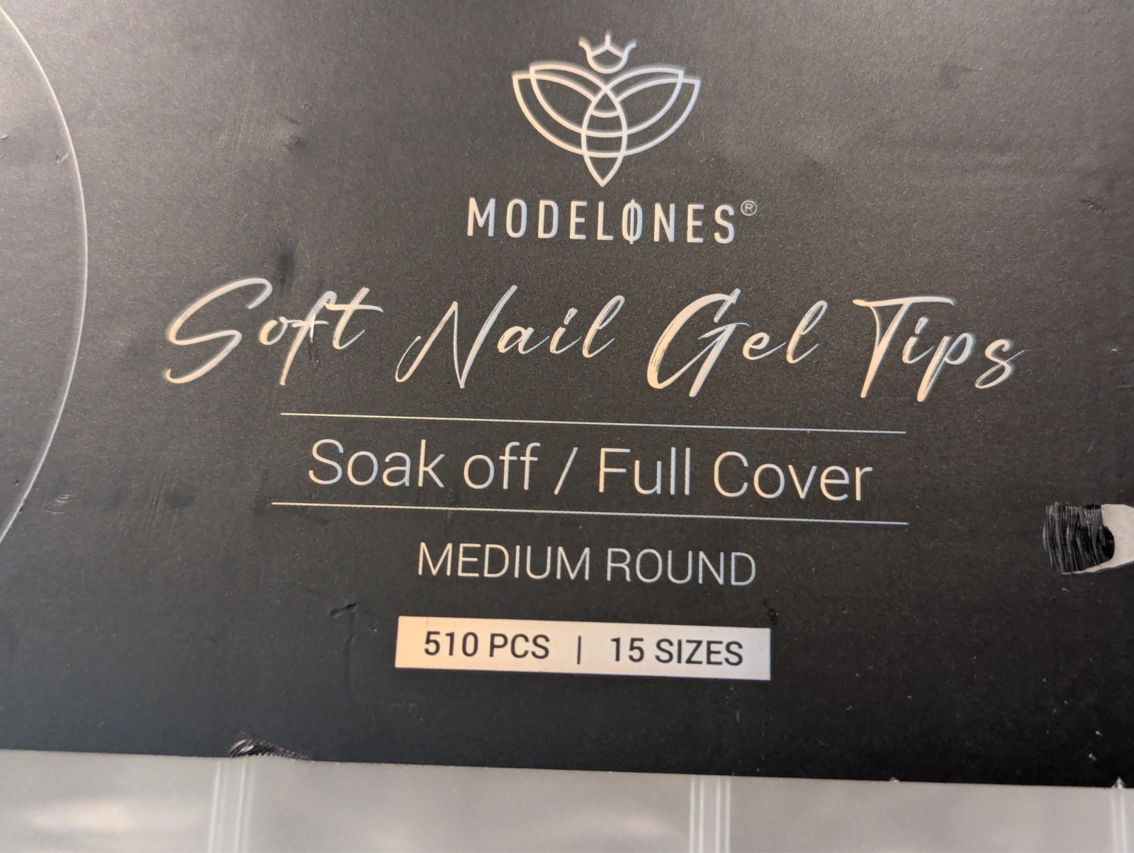 Modelones Soft Nail Gel Tips Soak Off Full Cover 15 sizes Medium Round 510pcs
