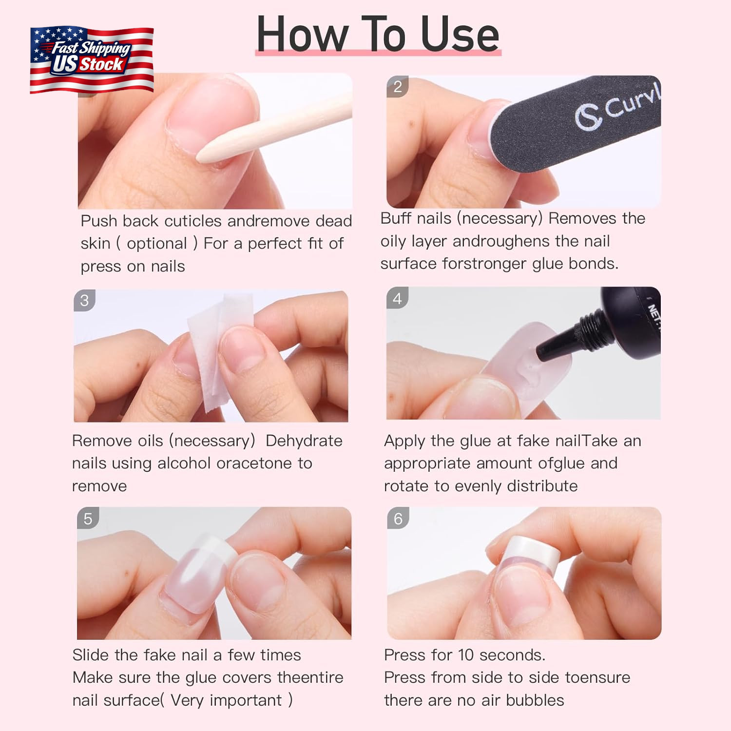 Curvlife Nail Tips Semi Solid Nail Glue 2G (5Pcs) – Super Strong, Soft Glue Gel