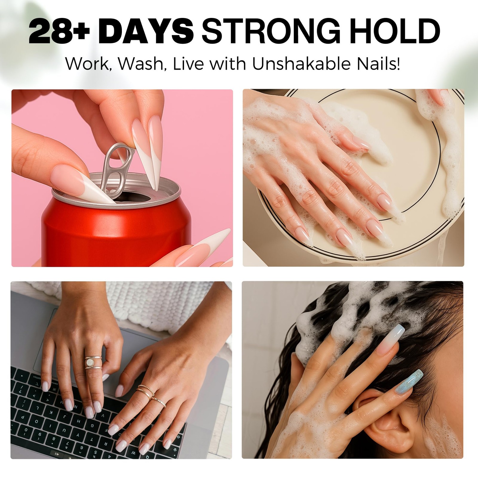 Luckyfairy Nail Glue Gel for Tips, Super Strong Solid U V Clear