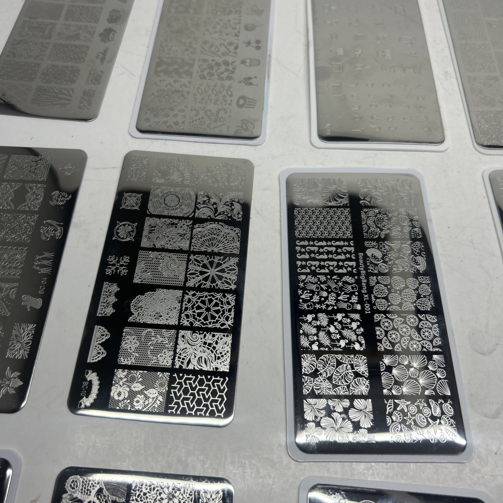 3 Whats Up Nail Stamping Plates Stainless Steel A011 Nature, B034 Abstract, B039